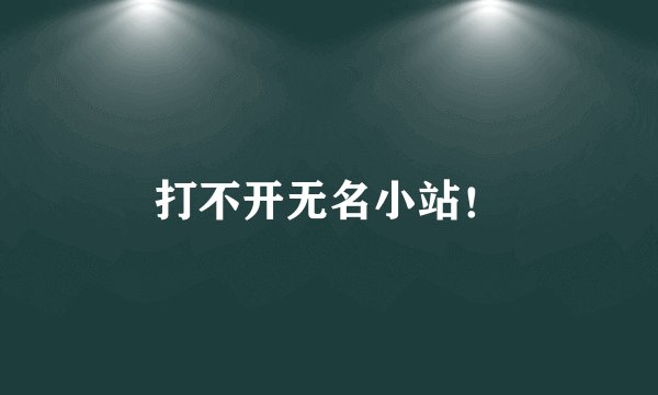 打不开无名小站!