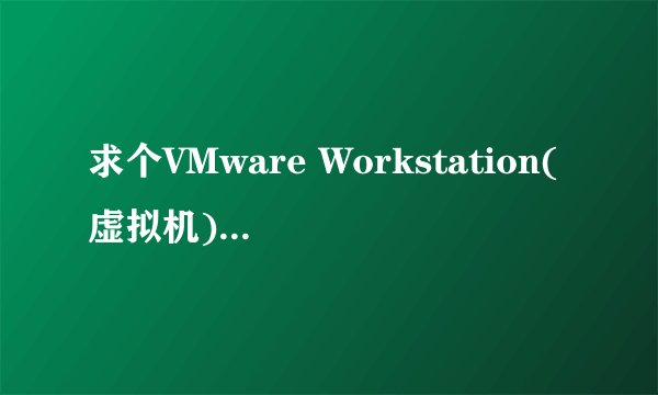 求个VMware Workstation(虚拟机) V6.0.2 Build 59824 汉化版的序列号 谢谢 在线等了 急用