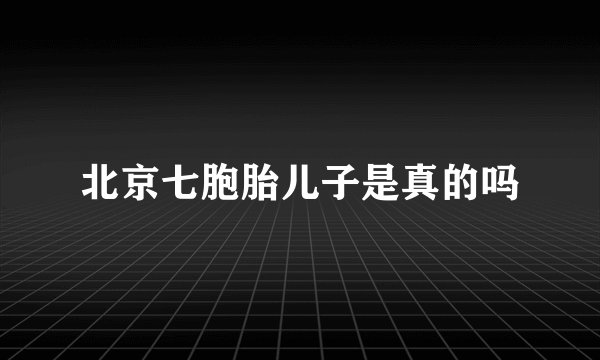 北京七胞胎儿子是真的吗