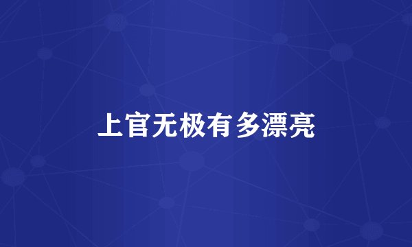 上官无极有多漂亮