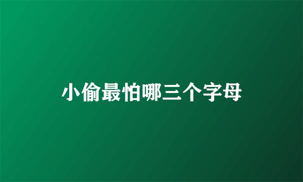 小偷最怕哪三个字母