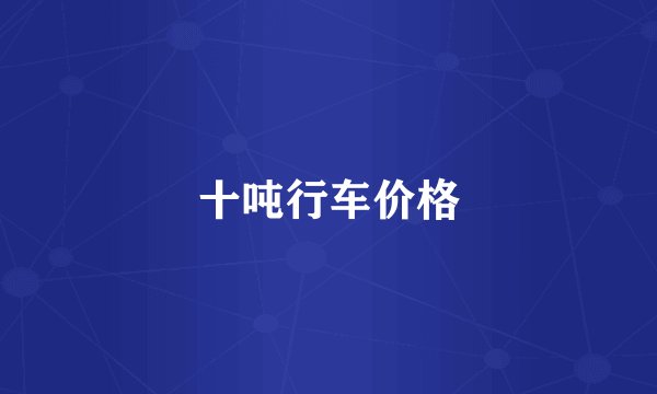 十吨行车价格