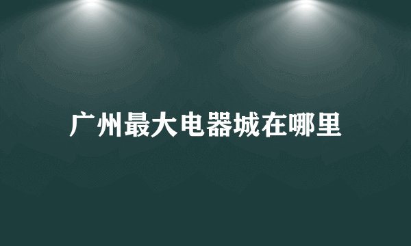广州最大电器城在哪里