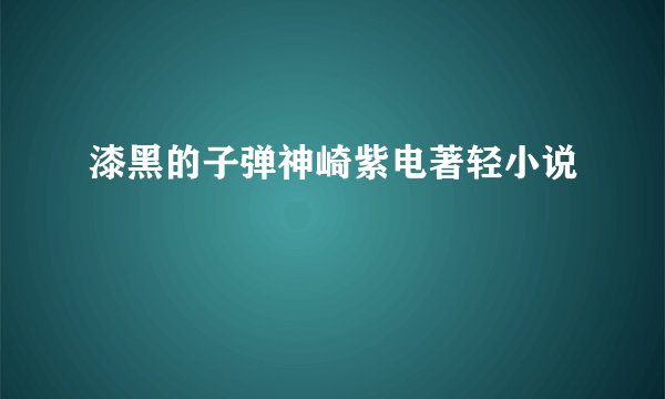 漆黑的子弹神崎紫电著轻小说