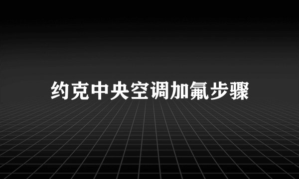 约克中央空调加氟步骤