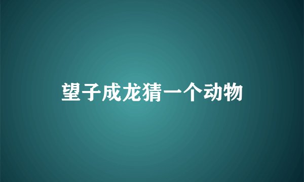 望子成龙猜一个动物