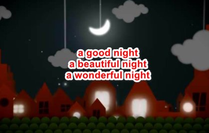 good night, beautiful night, wonderful night的区别是什么？
