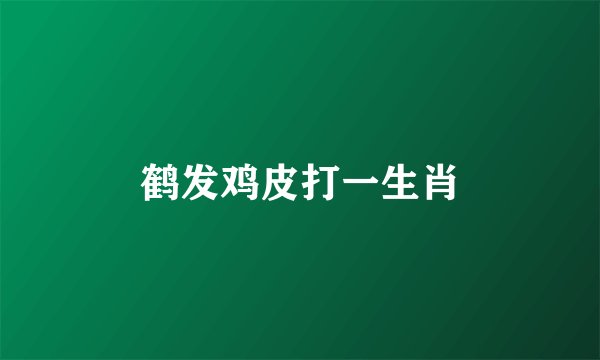 鹤发鸡皮打一生肖