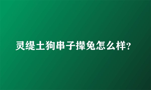 灵缇土狗串子撵兔怎么样？