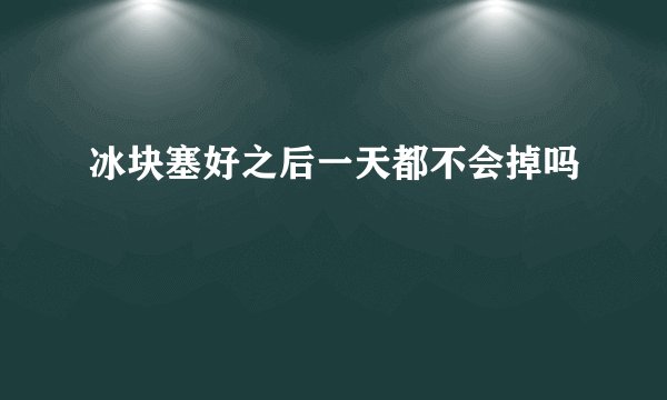 冰块塞好之后一天都不会掉吗
