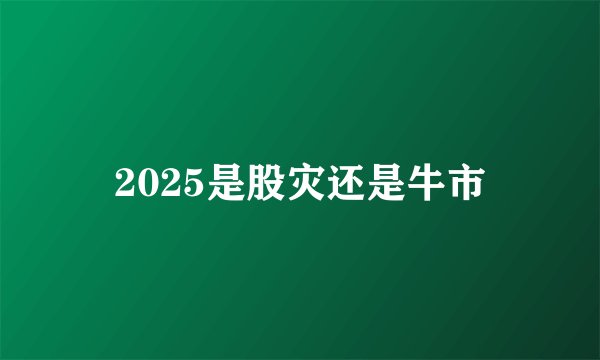 2025是股灾还是牛市