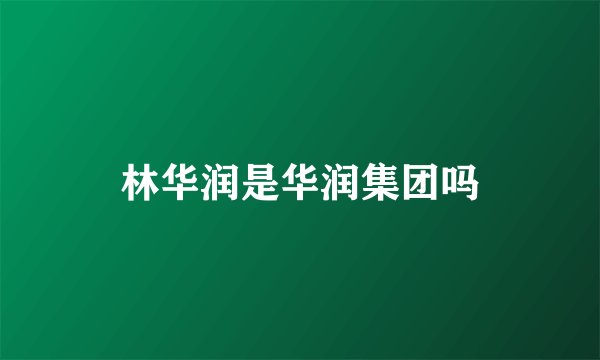林华润是华润集团吗