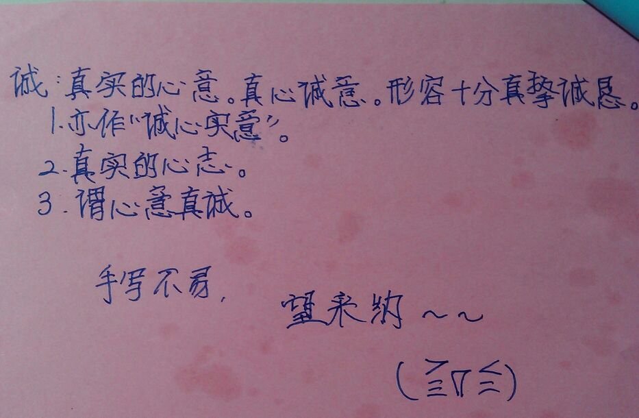 诚心实意的词语辨析