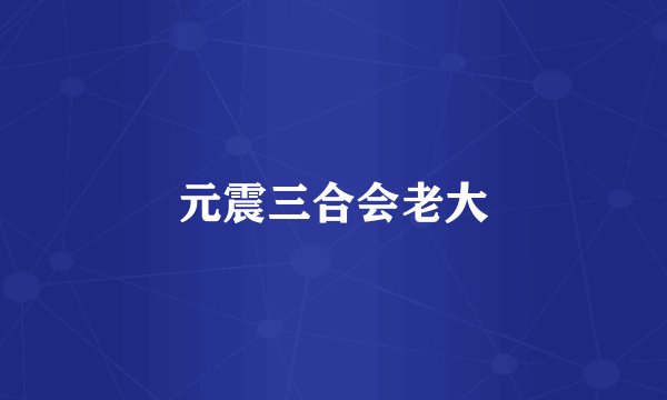 元震三合会老大