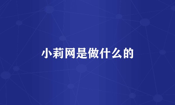 小莉网是做什么的