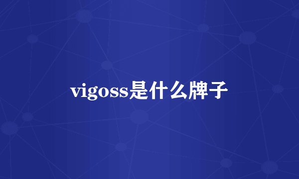vigoss是什么牌子