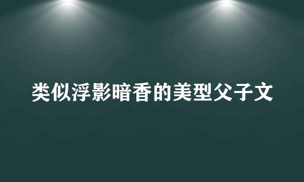 类似浮影暗香的美型父子文