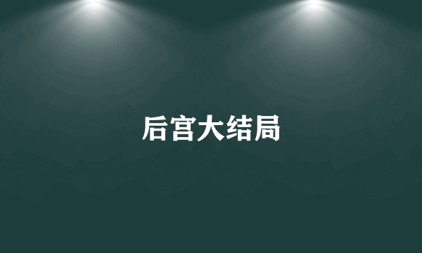 后宫大结局
