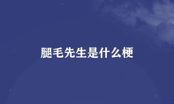 腿毛先生是什么梗