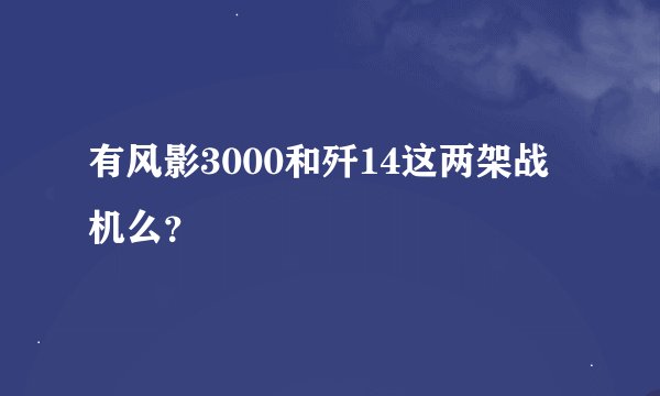 有风影3000和歼14这两架战机么？