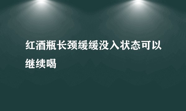 红酒瓶长颈缓缓没入状态可以继续喝