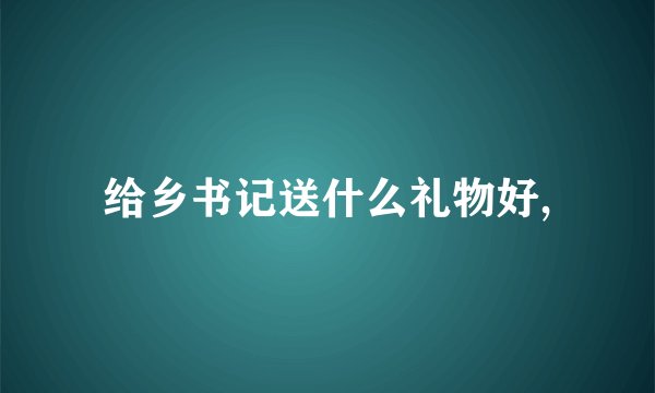 给乡书记送什么礼物好,