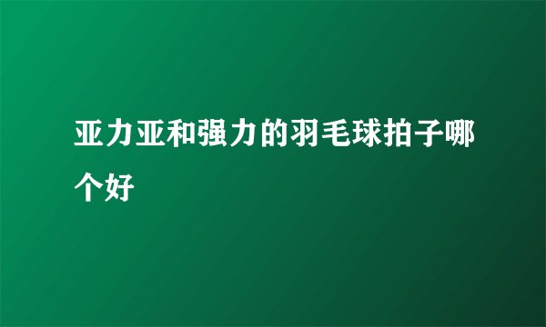 亚力亚和强力的羽毛球拍子哪个好