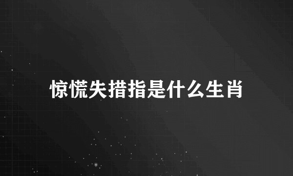 惊慌失措指是什么生肖