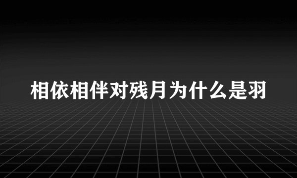 相依相伴对残月为什么是羽