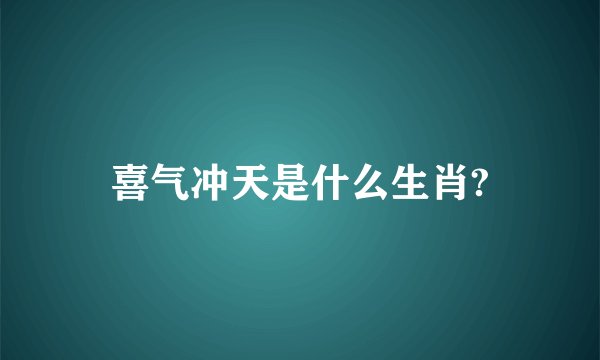喜气冲天是什么生肖?