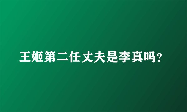 王姬第二任丈夫是李真吗？