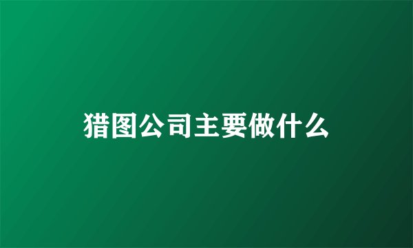 猎图公司主要做什么