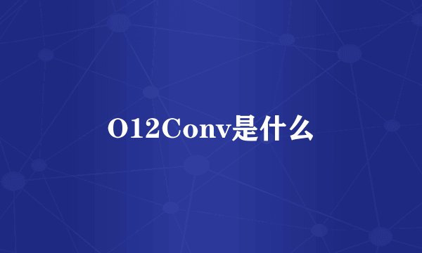 O12Conv是什么