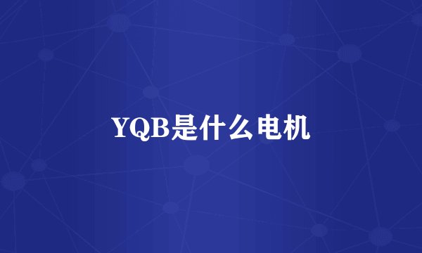 YQB是什么电机