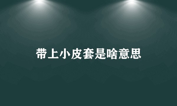 带上小皮套是啥意思