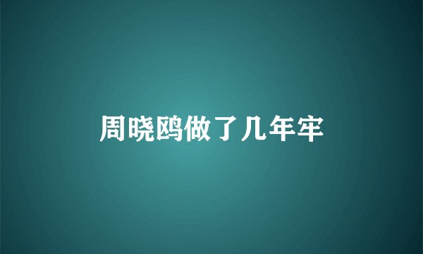 周晓鸥做了几年牢