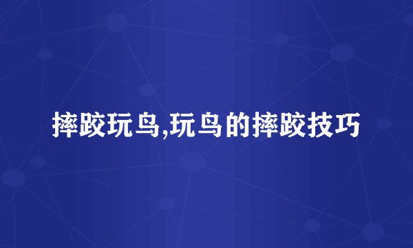摔跤玩鸟,玩鸟的摔跤技巧