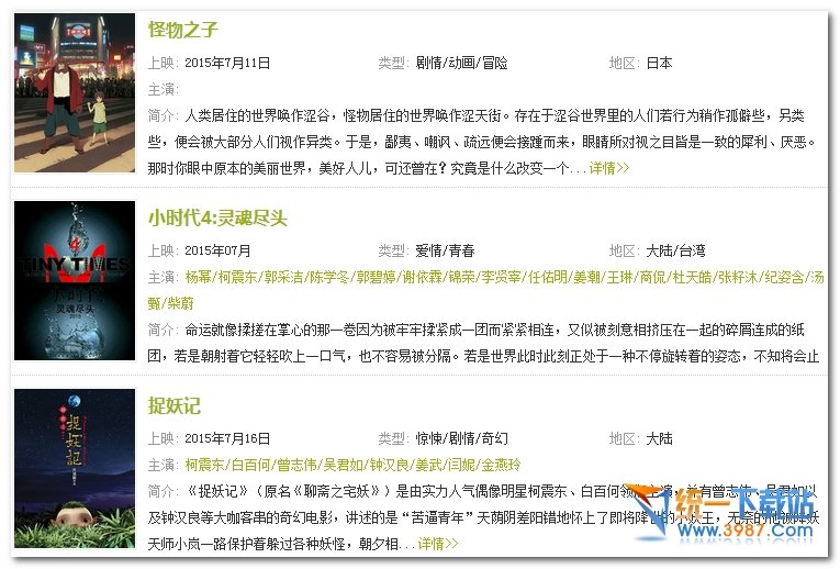2015年七月份有什么电影上映