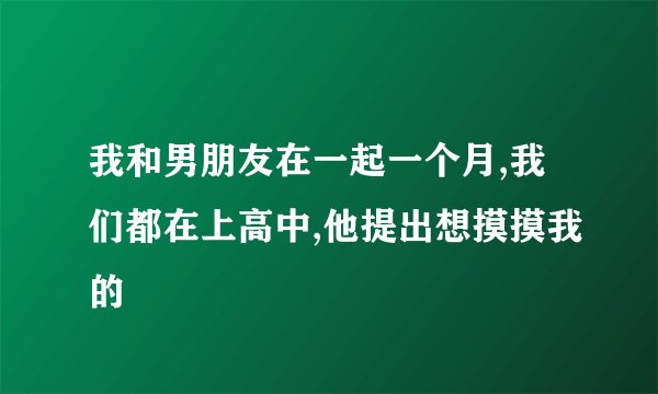 我和男朋友在一起一个月,我们都在上高中,他提出想摸摸我的