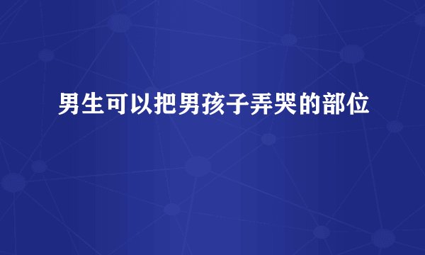 男生可以把男孩子弄哭的部位