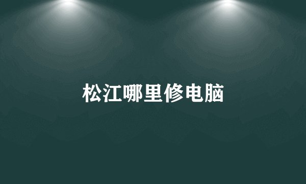 松江哪里修电脑