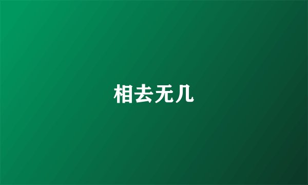 相去无几