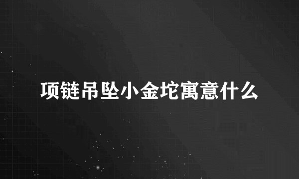 项链吊坠小金坨寓意什么