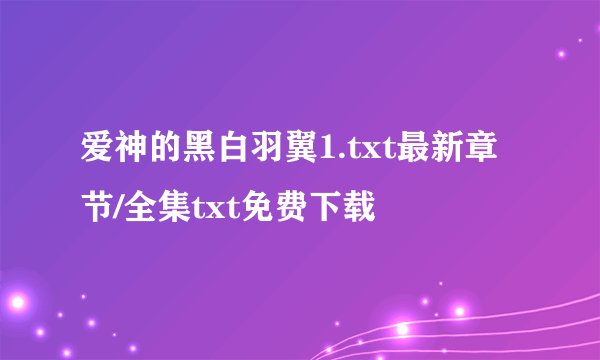 爱神的黑白羽翼1.txt最新章节/全集txt免费下载