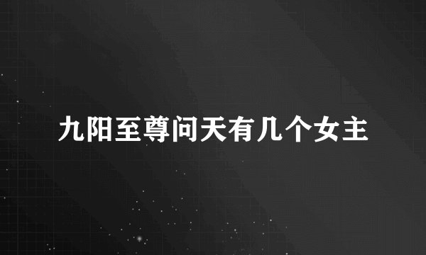 九阳至尊问天有几个女主