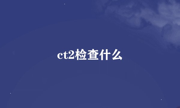 ct2检查什么