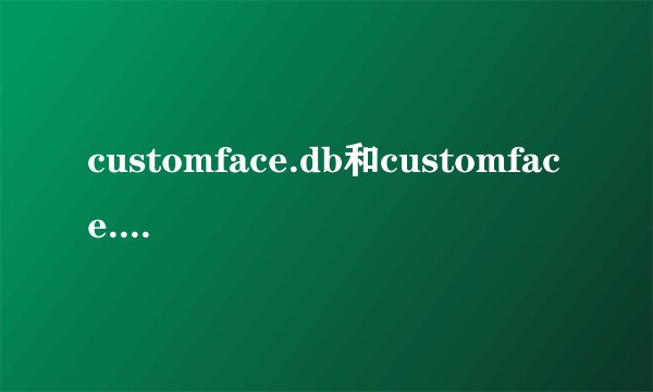 customface.db和customface.dbc是什么？