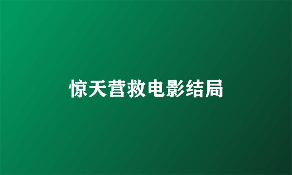 惊天营救电影结局