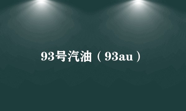 93号汽油（93au）