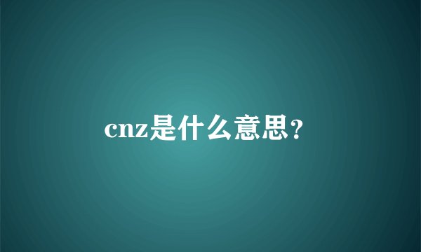 cnz是什么意思？